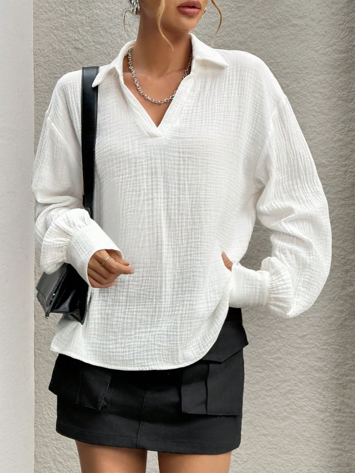 Cămașă casual SHEIN, alb