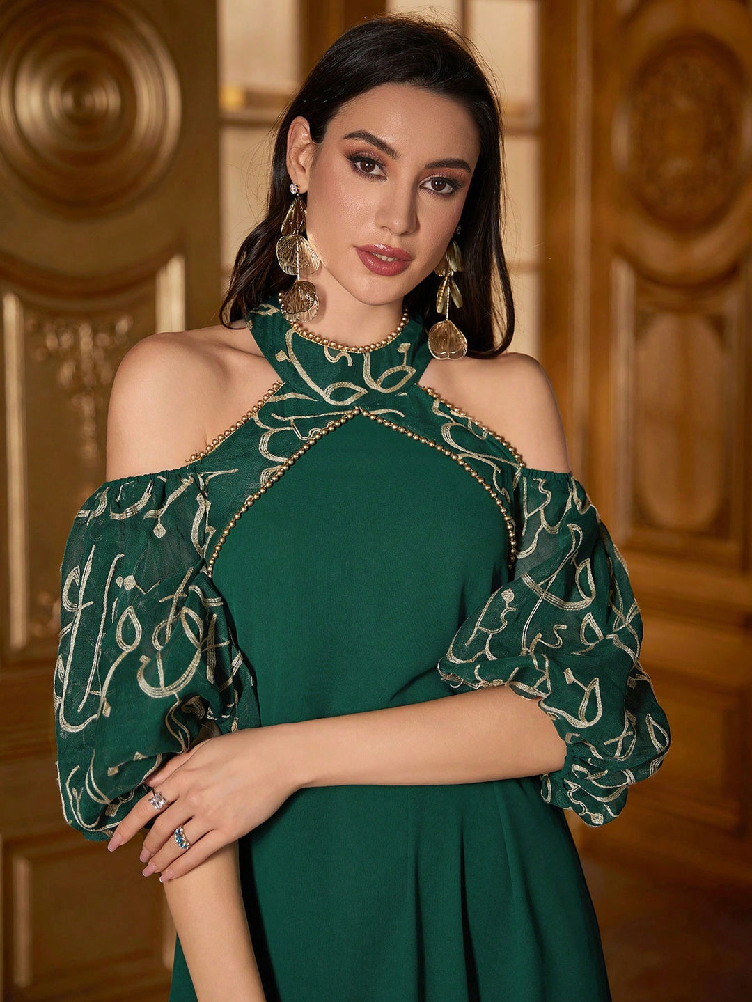 Rochie maxi SHEIN, verde