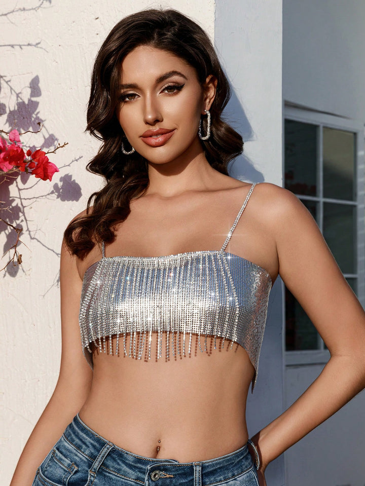 Top SHEIN, argintiu