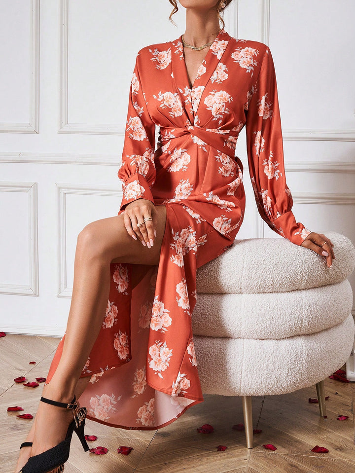Rochie maxi SHEIN, portocaliu