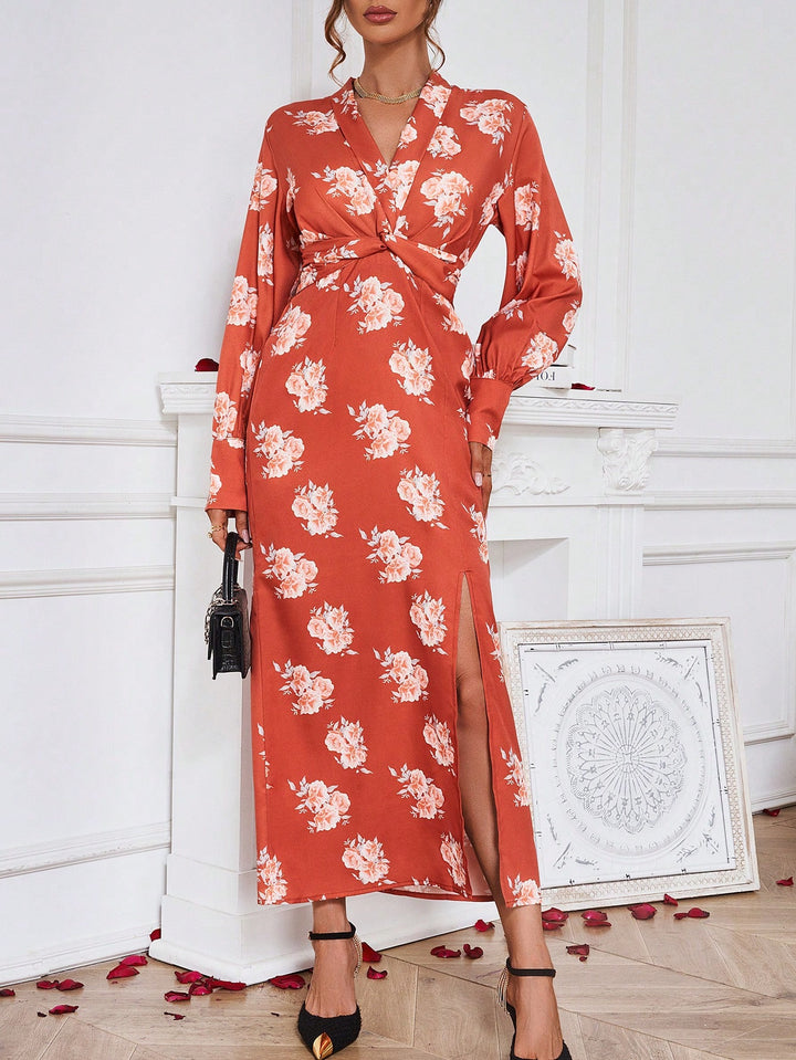 Rochie maxi SHEIN, portocaliu