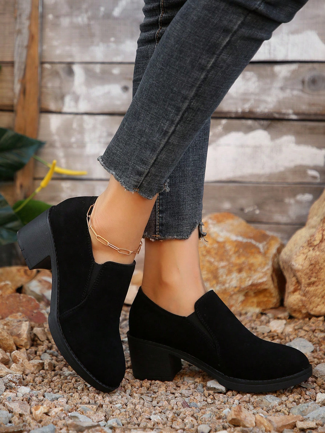 Pantofi cu toc SHEIN, negru