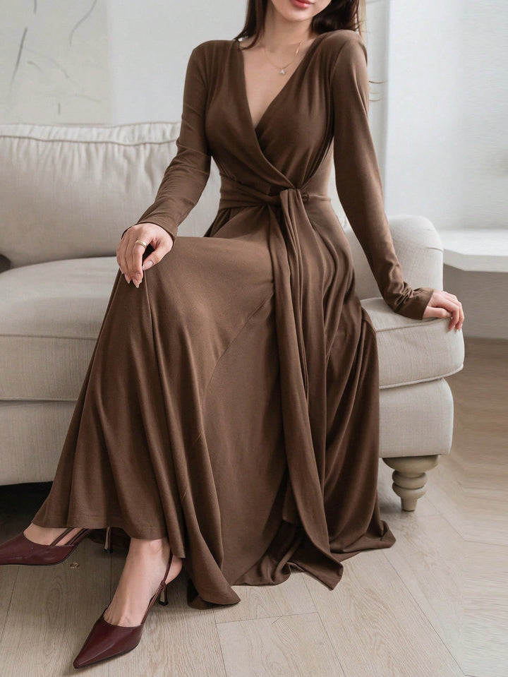 Rochie maxi SHEIN, maro