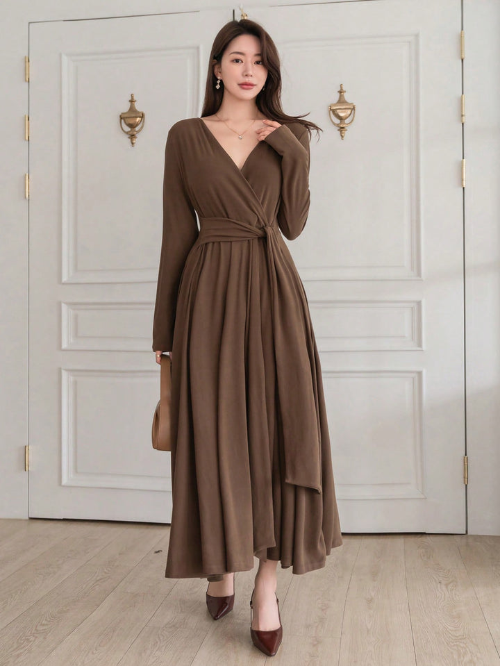 Rochie maxi SHEIN, maro