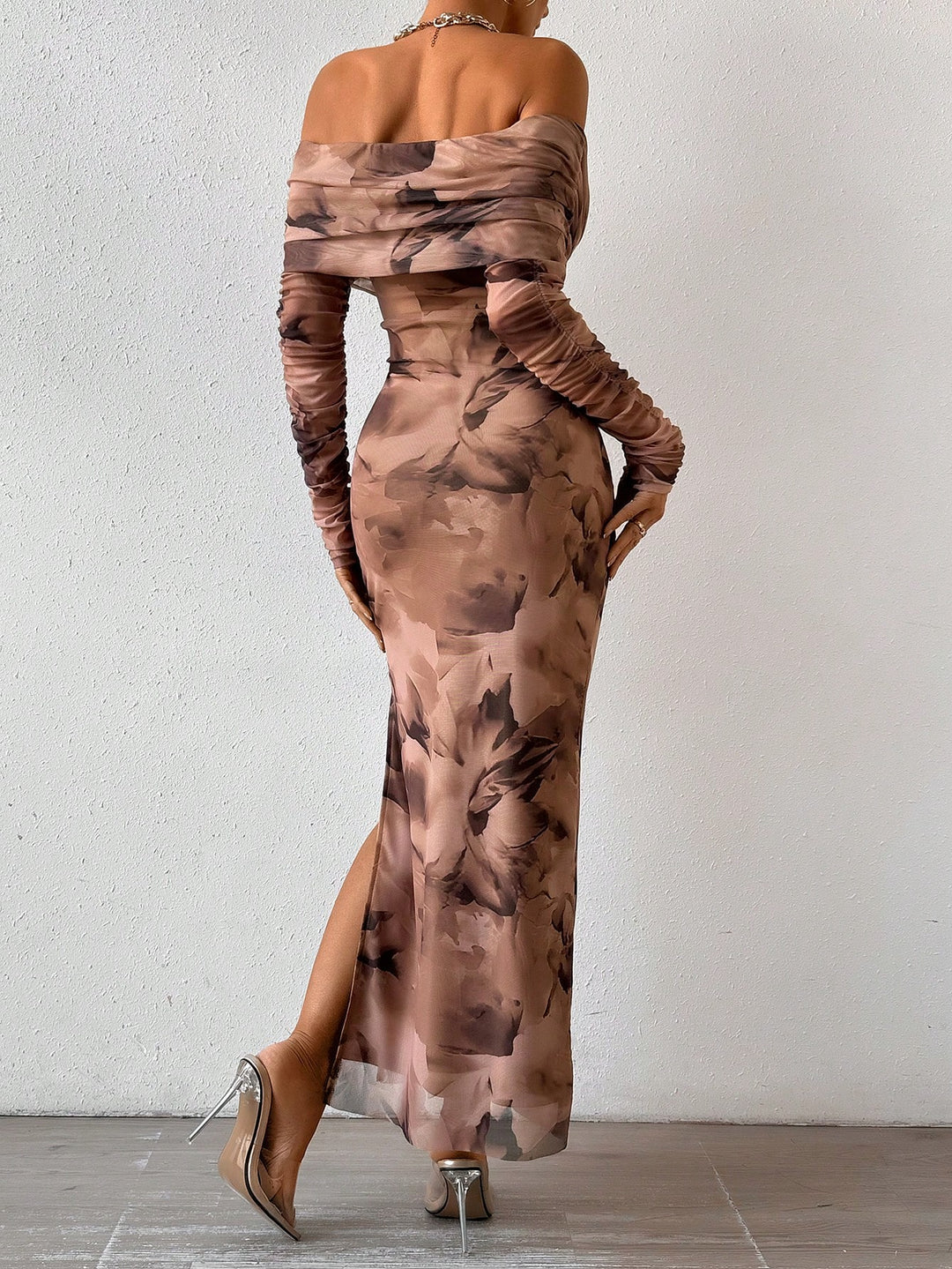 Rochie maxi SHEIN, maro
