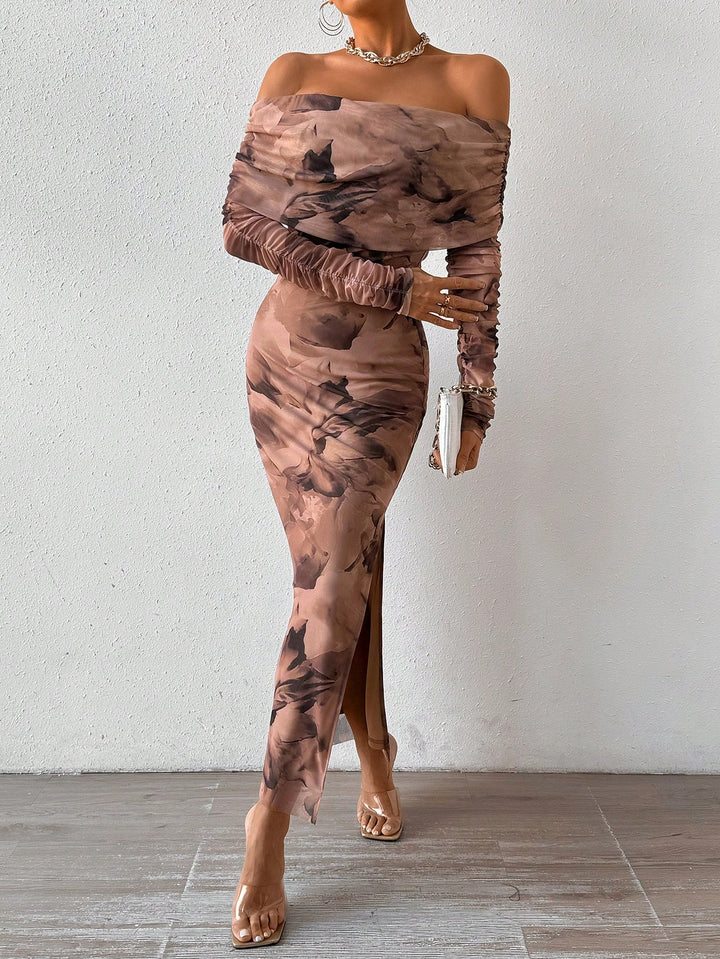 Rochie maxi SHEIN, maro