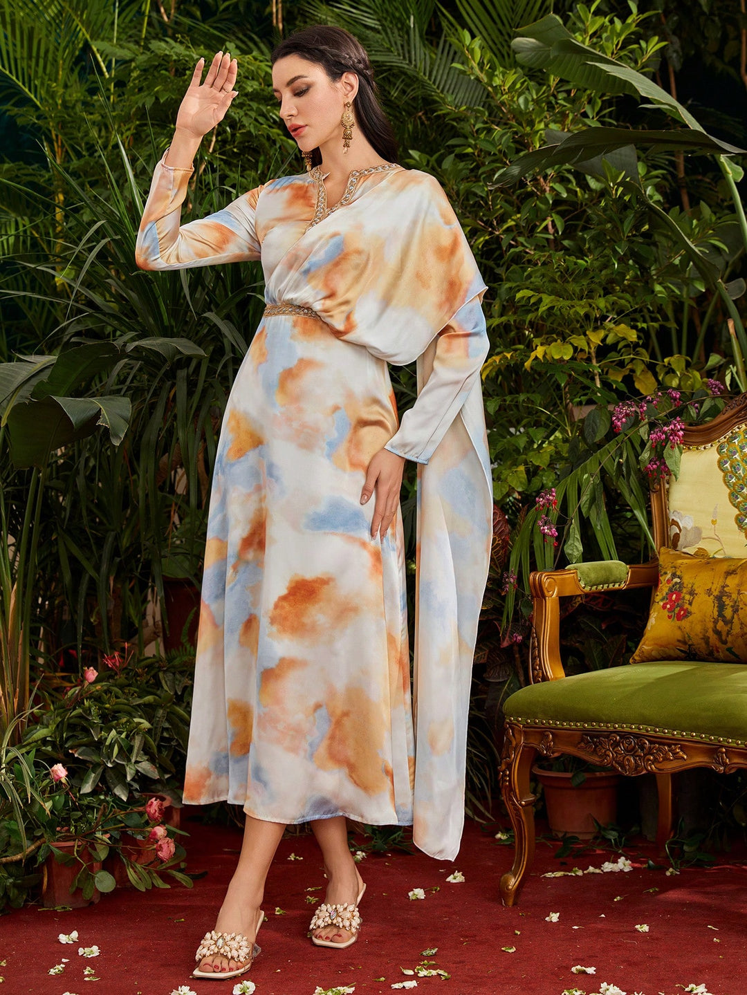 Rochie etnică SHEIN, mix culori