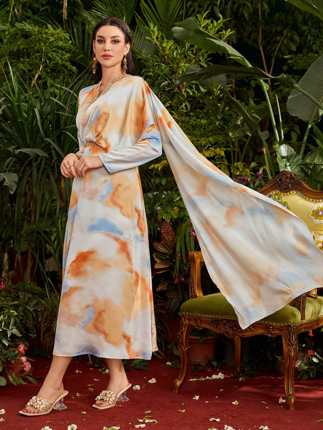 Rochie etnică SHEIN, mix culori