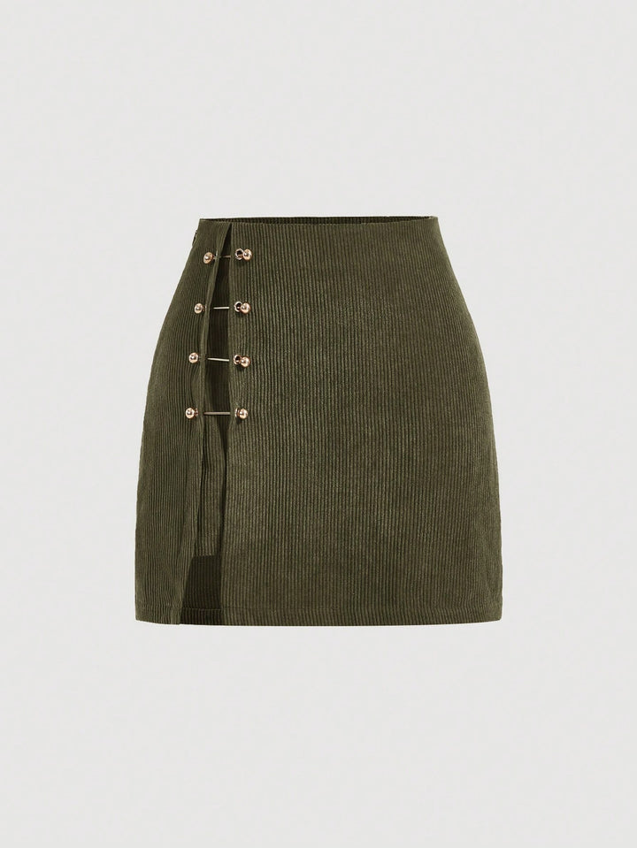 SHEIN miniszoknya, khaki