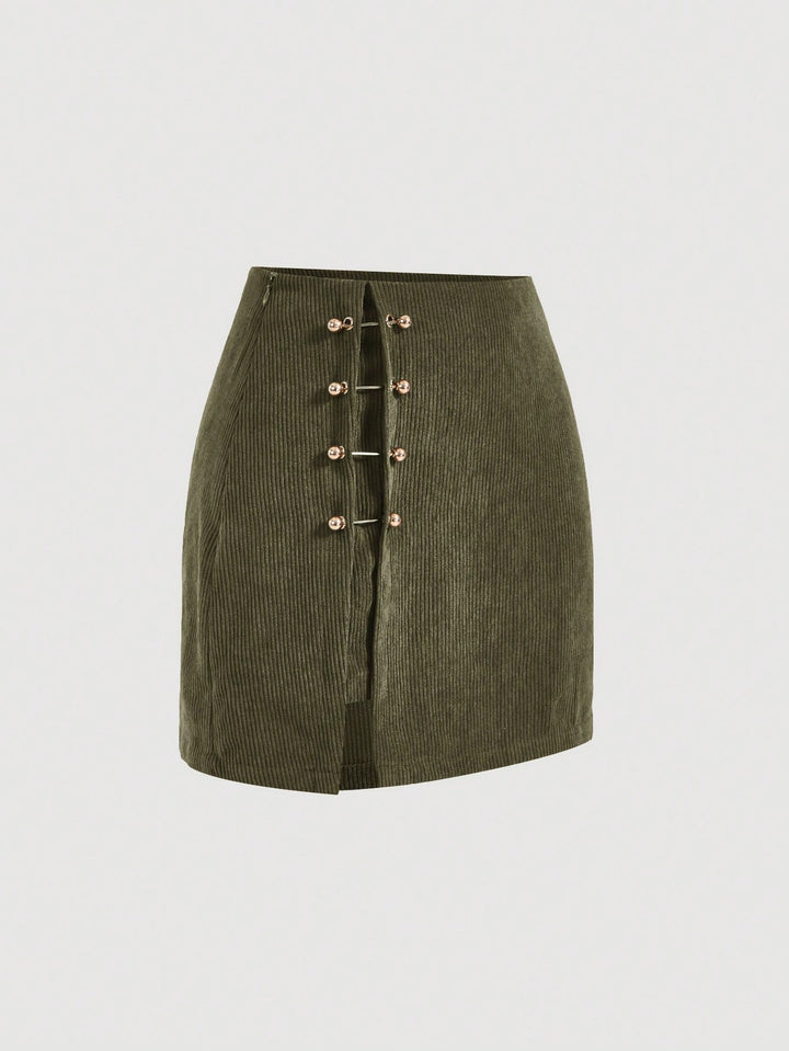 SHEIN miniszoknya, khaki