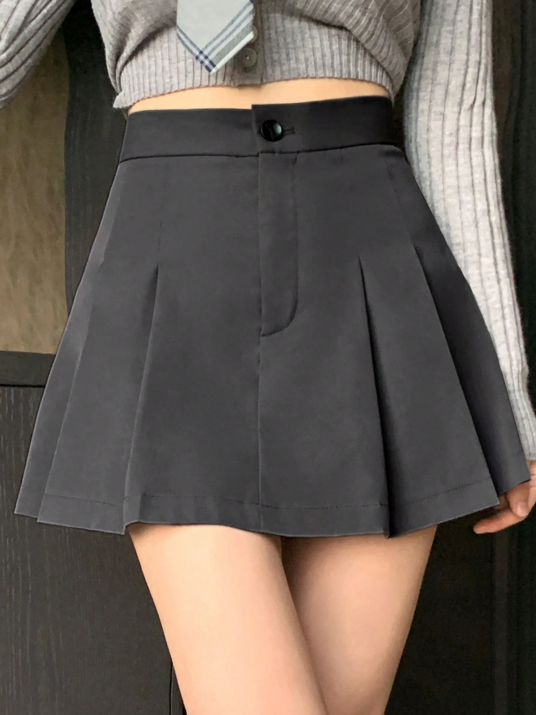 Shein miniszoknya, szürke