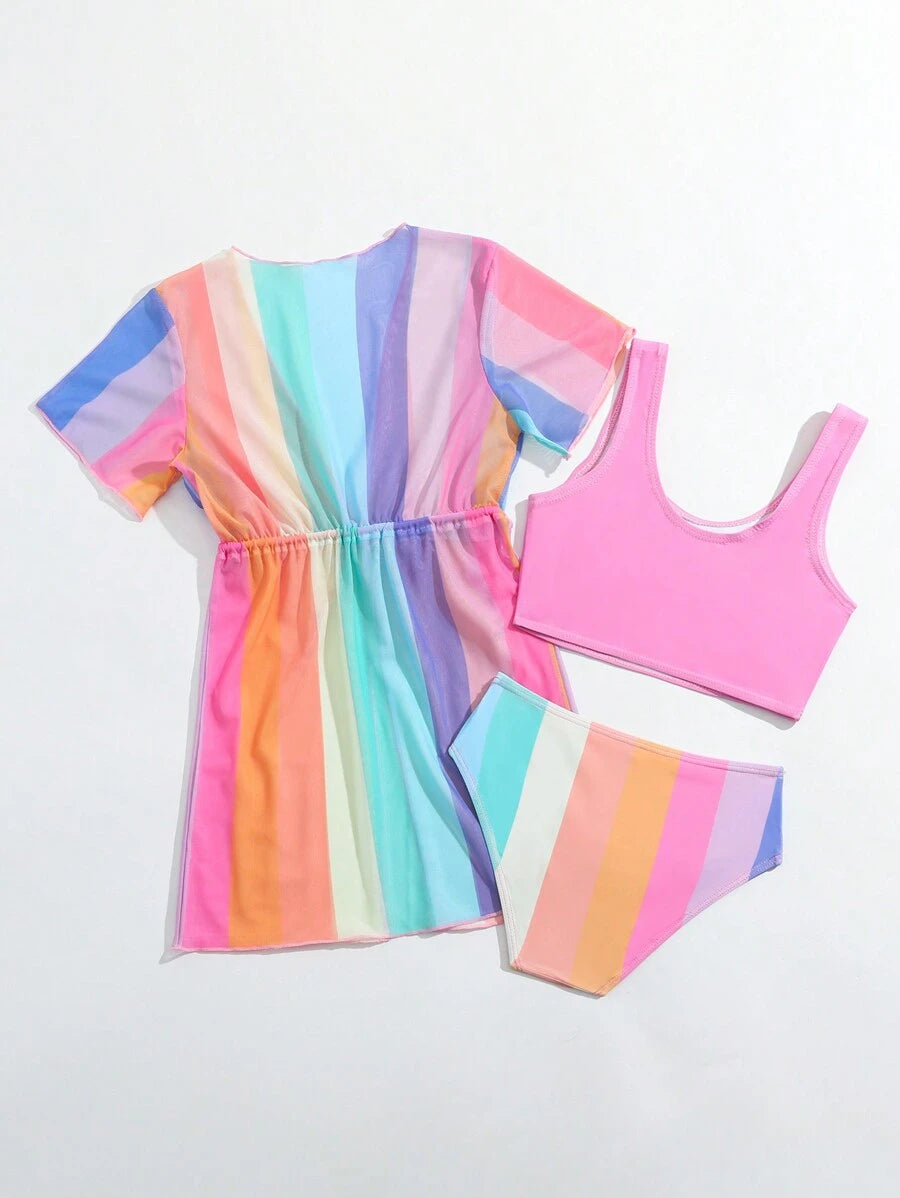 Set costum de baie SHEIN, mix culori