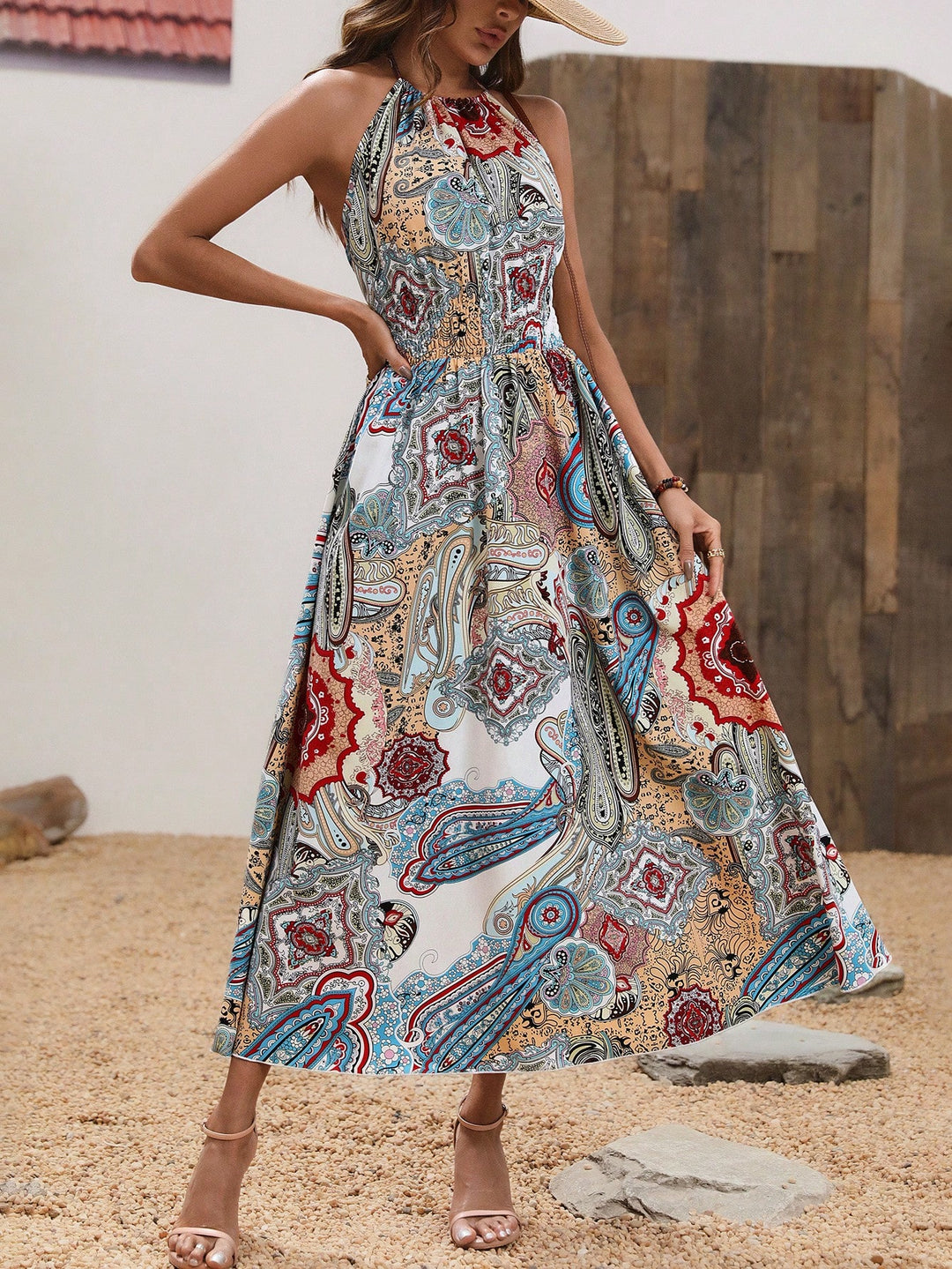 Rochie maxi SHEIN, mix culori