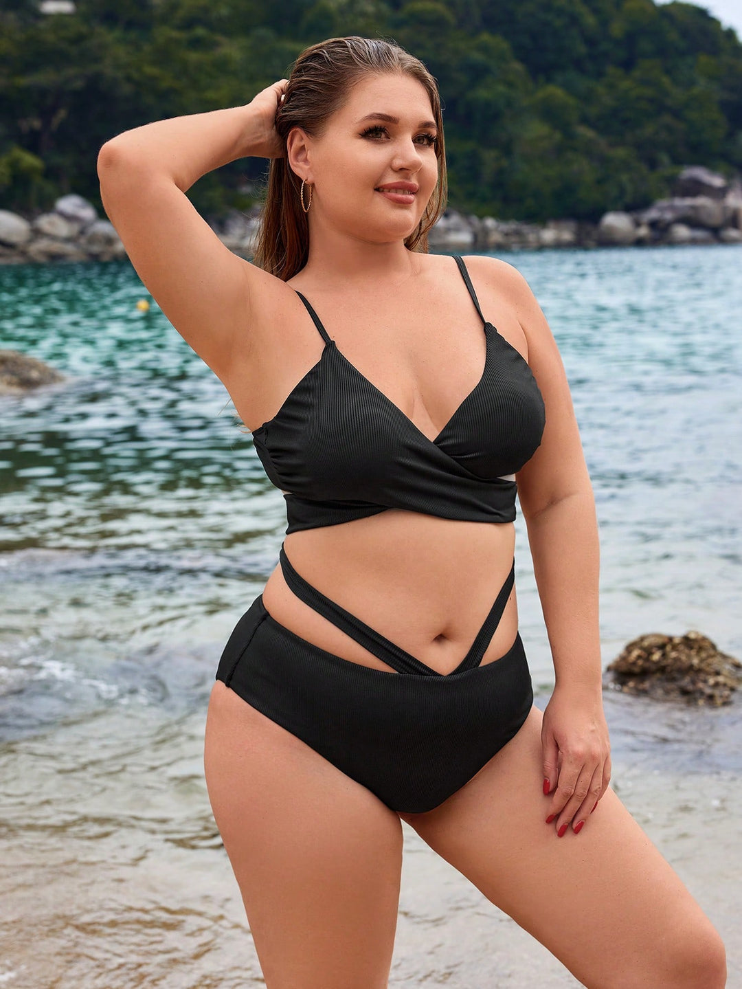 Set bikini de baie SHEIN, negru