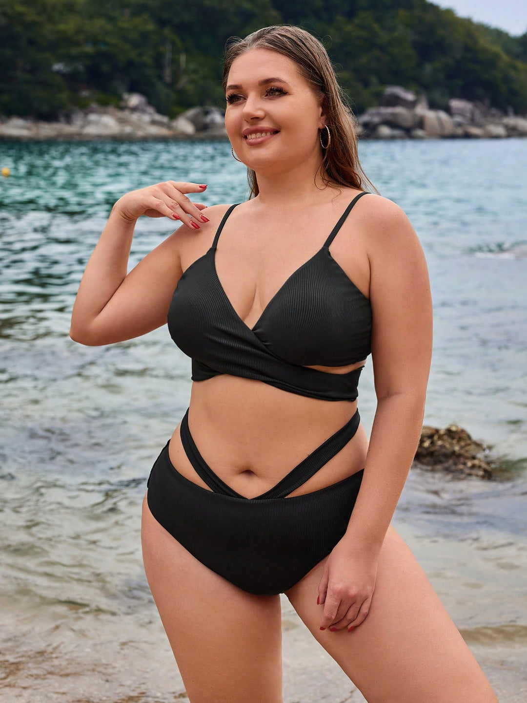 Set bikini de baie SHEIN, negru