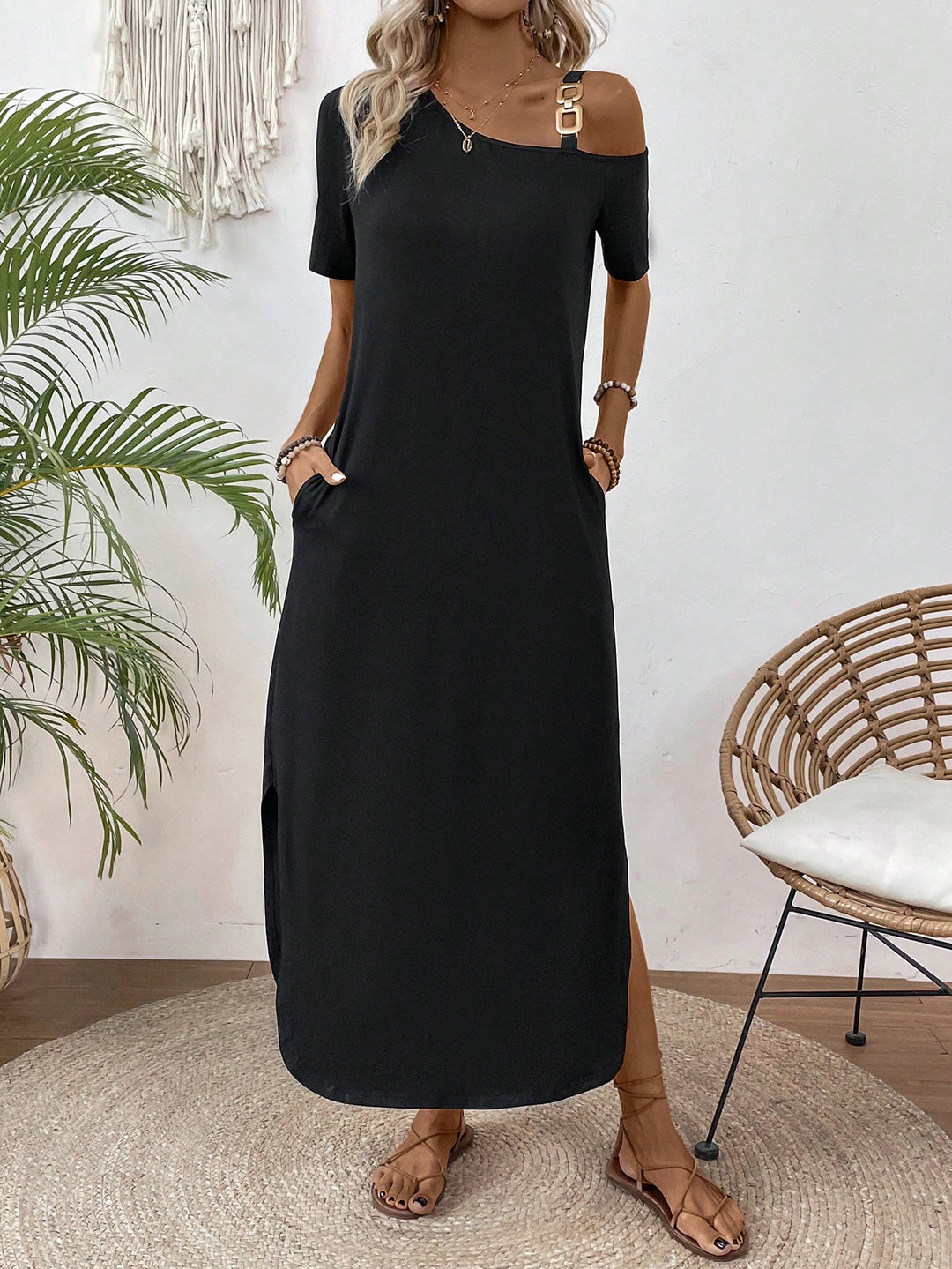 Rochie maxi SHEIN, negru