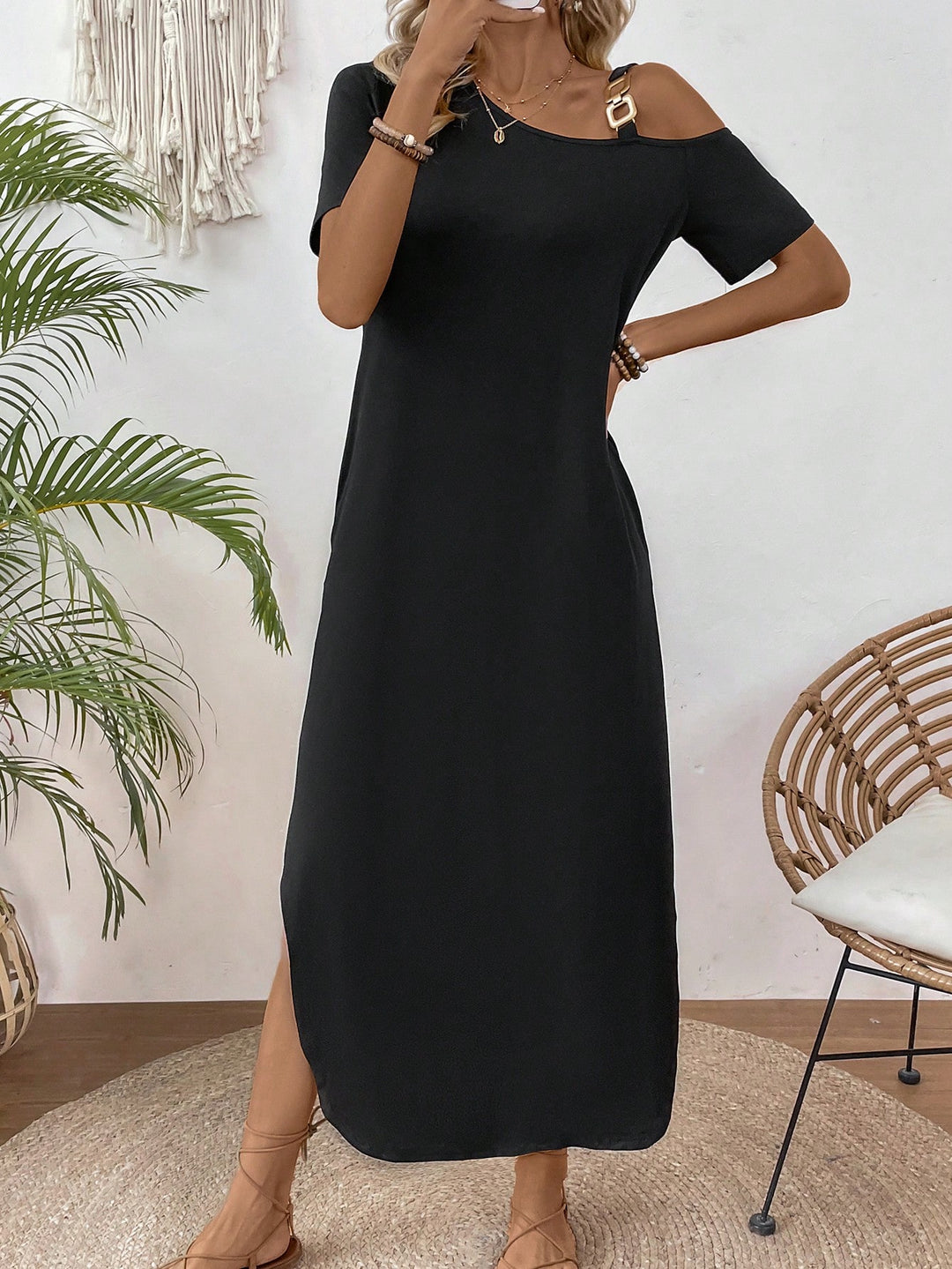 Rochie maxi SHEIN, negru