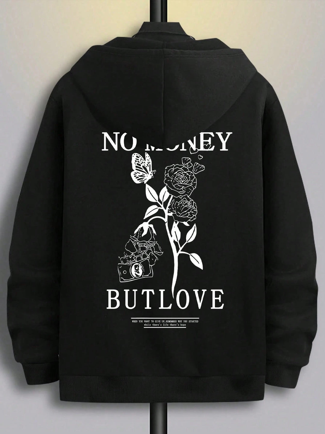 SHEIN Kapucnis pulóver, fekete