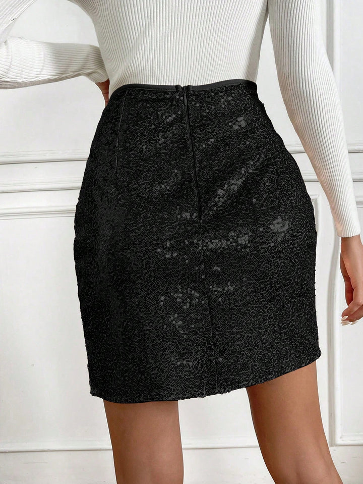 SHEIN miniszoknya, fekete