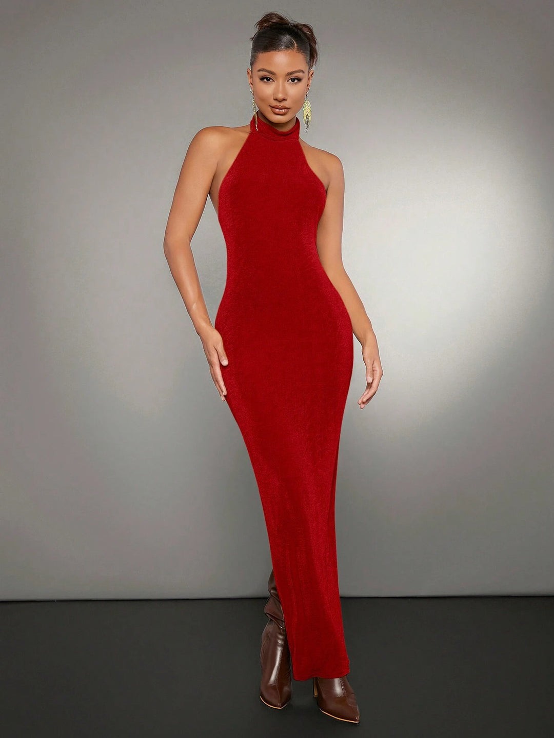 SHEIN maxi ruha, piros