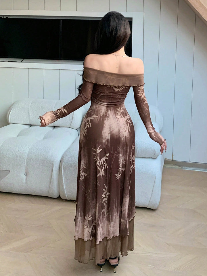 SHEIN maxi ruha, barna