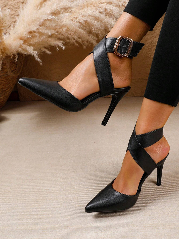 Pantofi cu toc SHEIN, negru