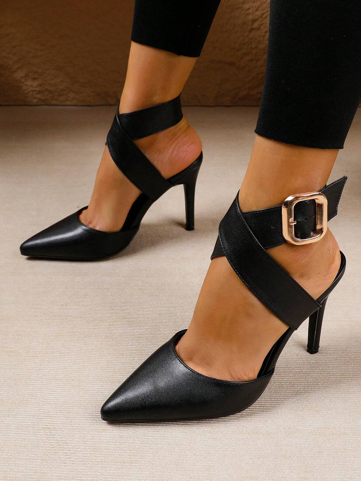 Pantofi cu toc SHEIN, negru