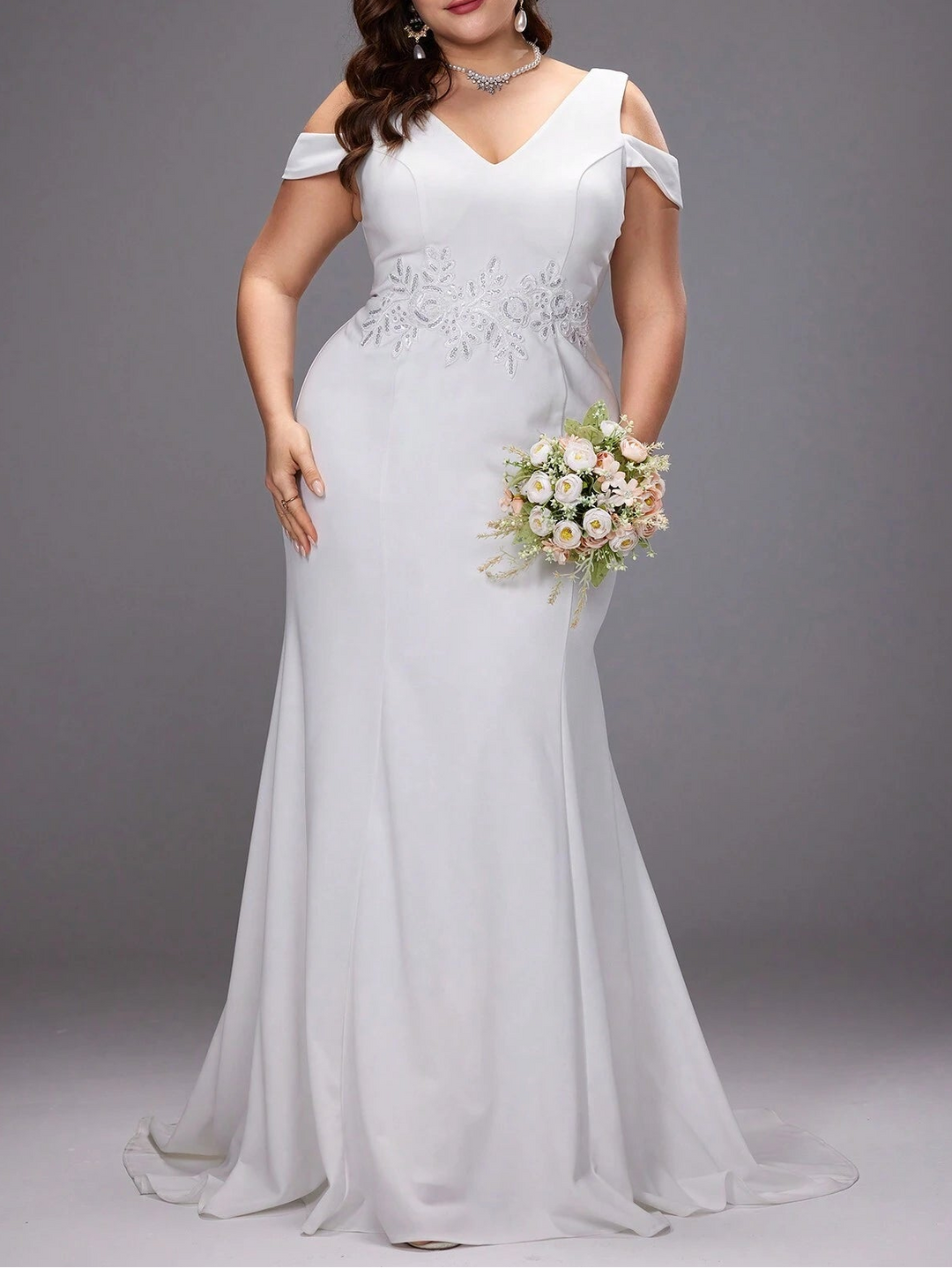 Rochie de ocazie și bridal SHEIN, alb