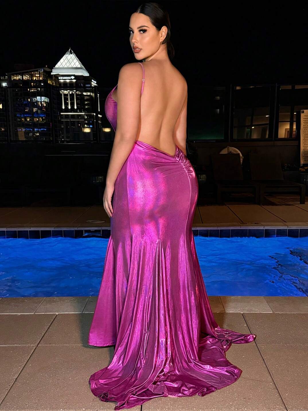 Rochie maxi SHEIN, roz