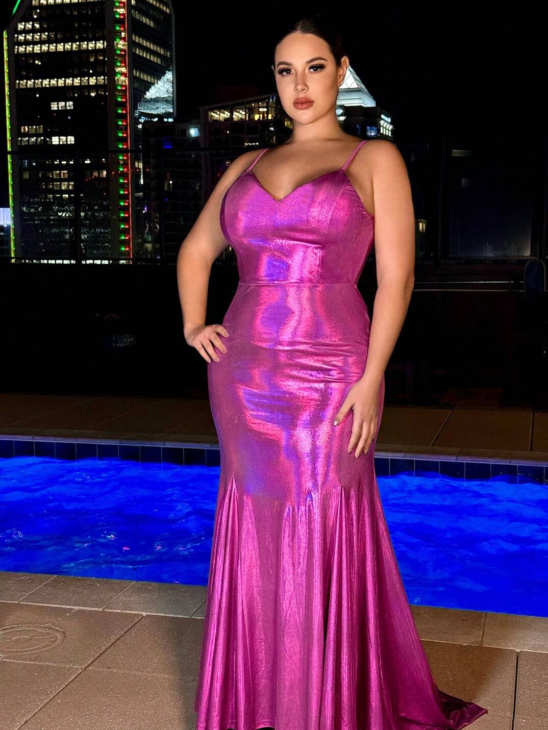 Rochie maxi SHEIN, roz