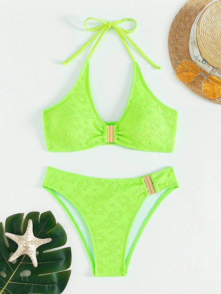SHEIN bikini szett, zöld