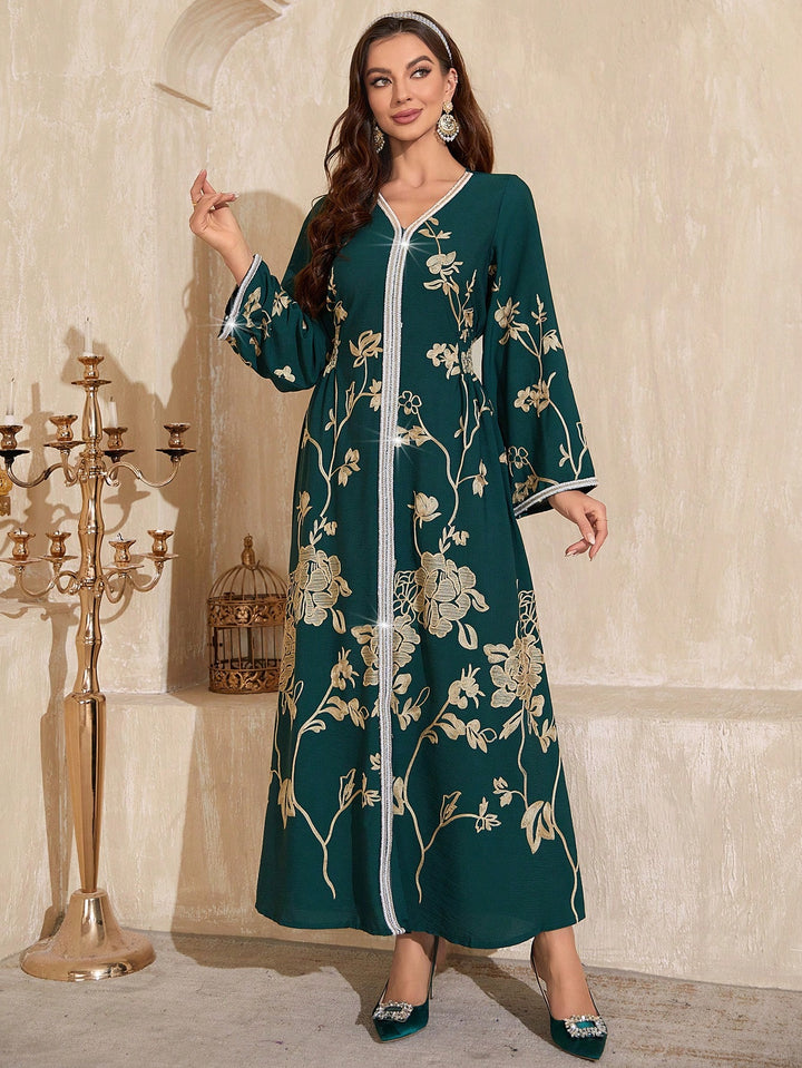 Set caftan și jalabiya SHEIN, verde