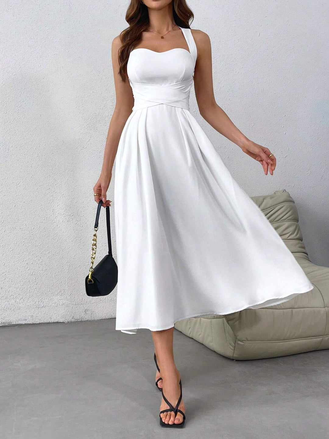 Rochie midi SHEIN, alb