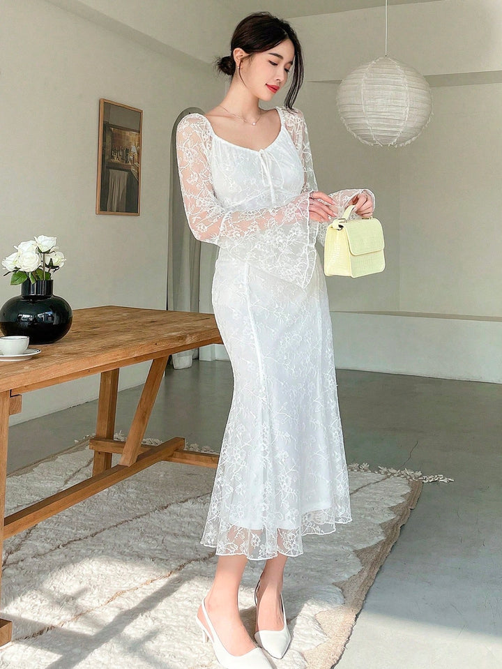 Rochie maxi SHEIN, bej