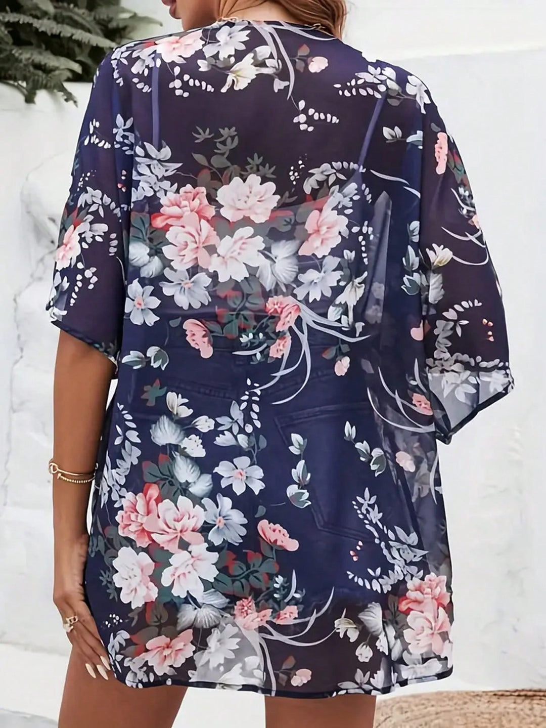 Kimono SHEIN, albastru
