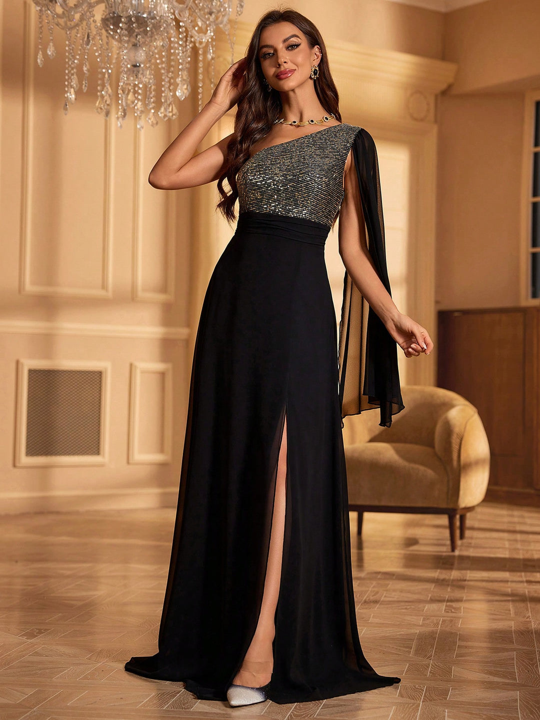 Rochie maxi SHEIN, negru