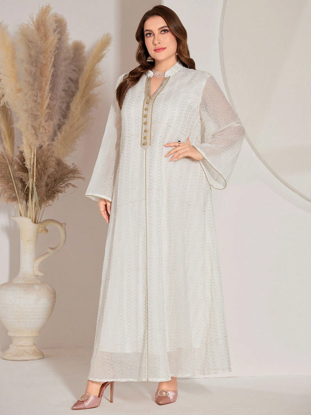 Rochie maxi SHEIN, alb