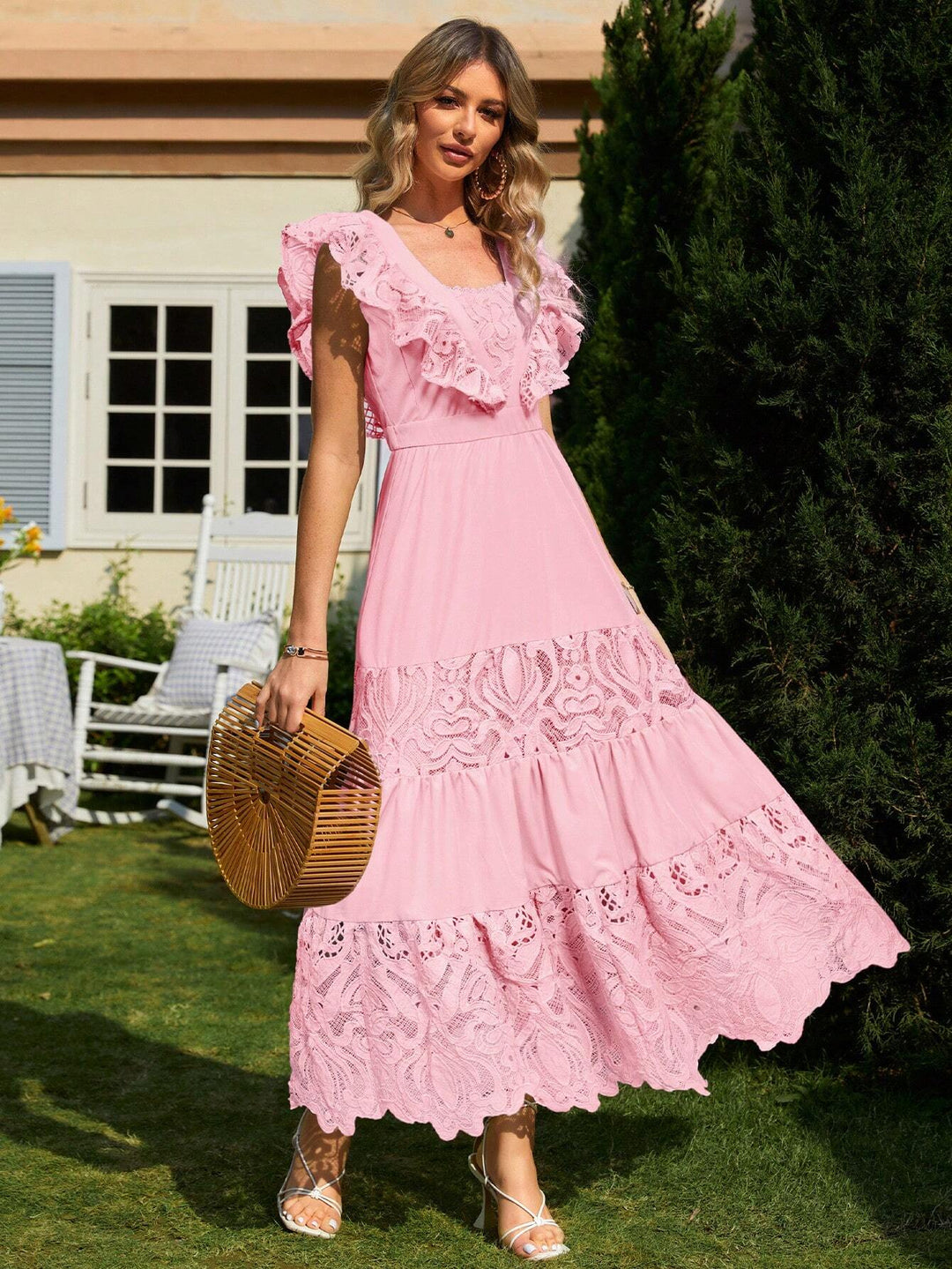 Rochie maxi SHEIN, roz