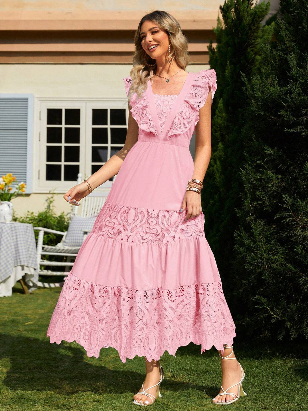 Rochie maxi SHEIN, roz