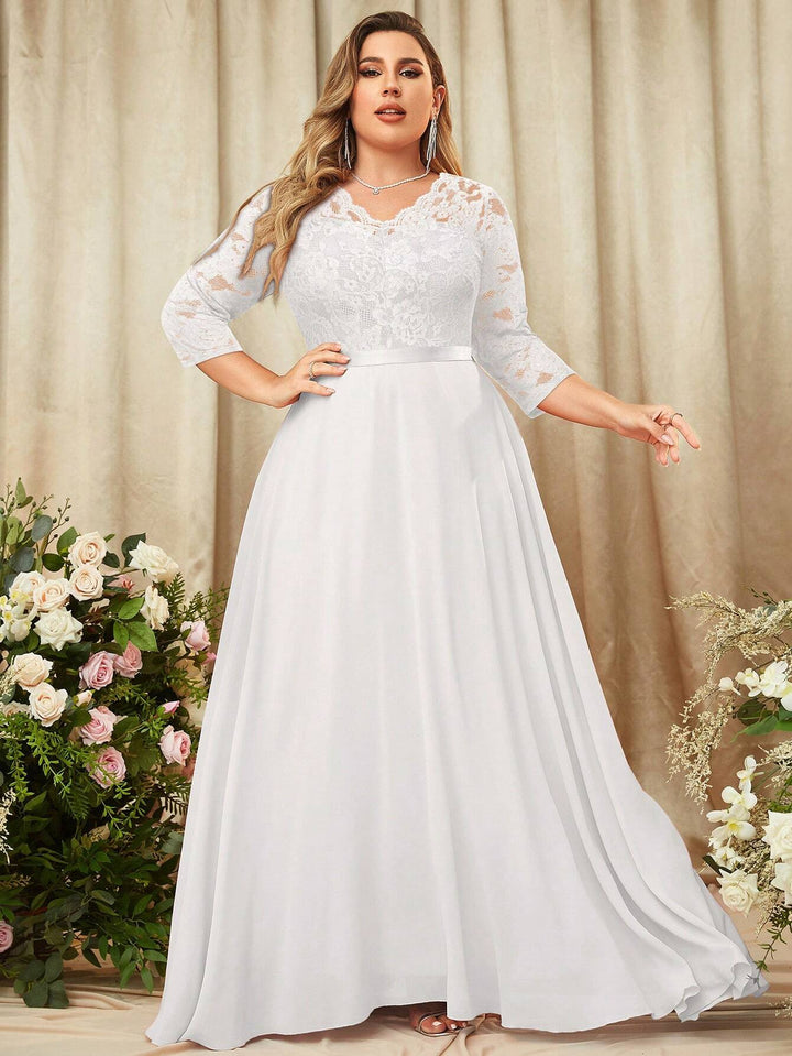 Rochie maxi SHEIN, alb