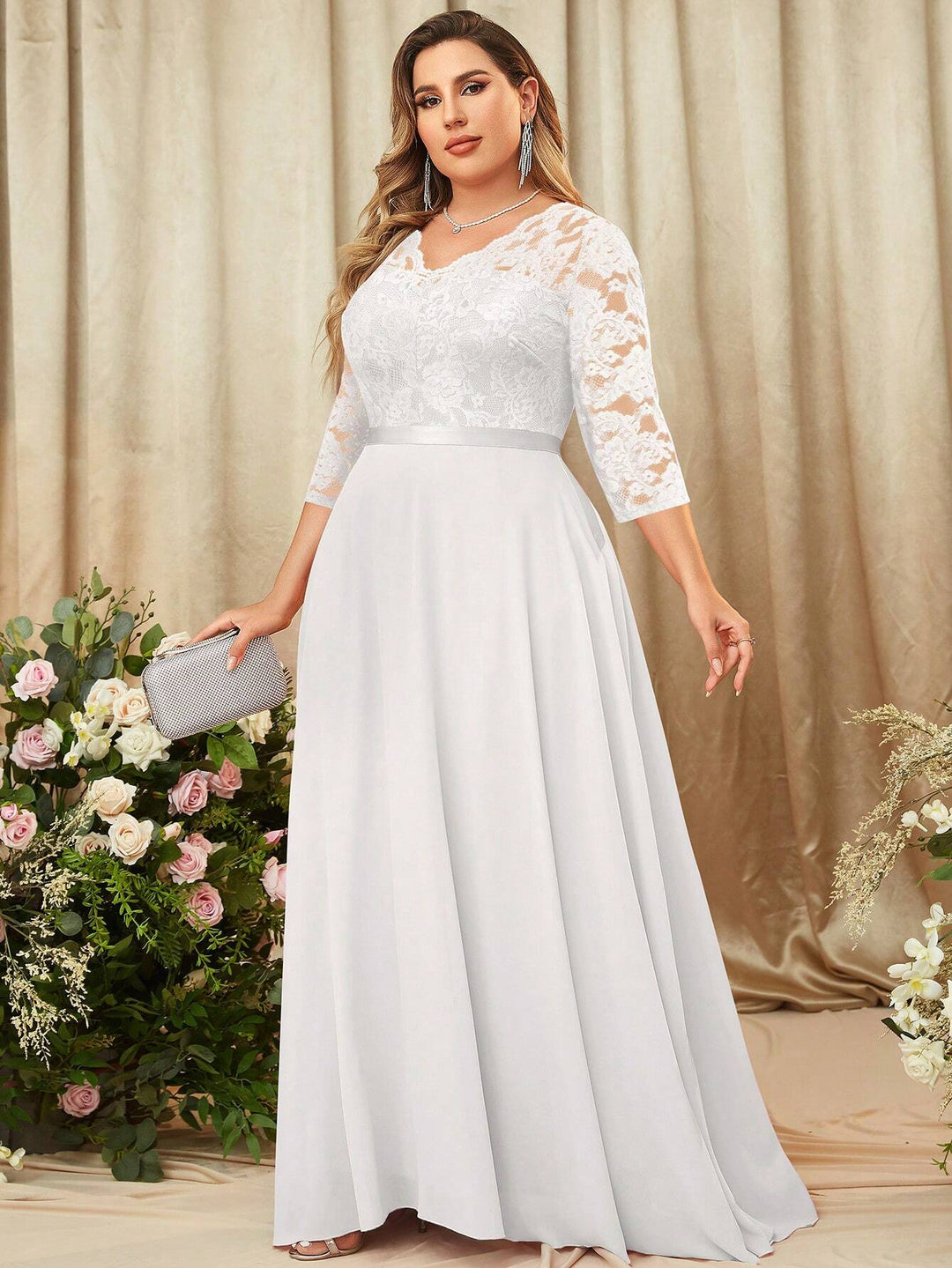 Rochie maxi SHEIN, alb