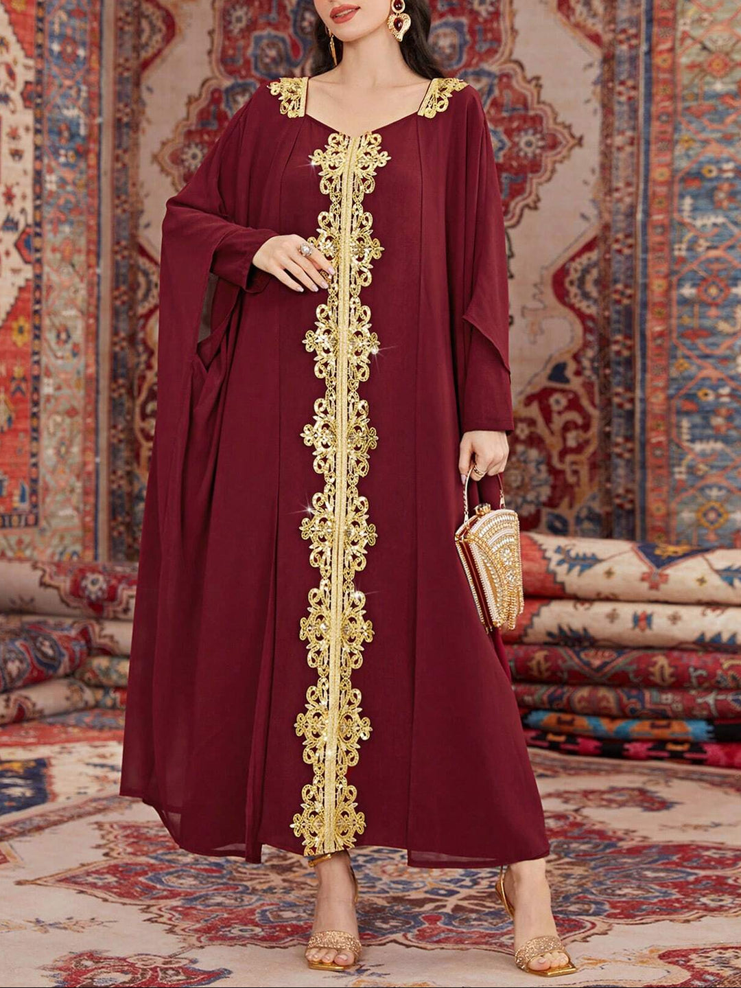 Rochie maxi SHEIN, vișiniu