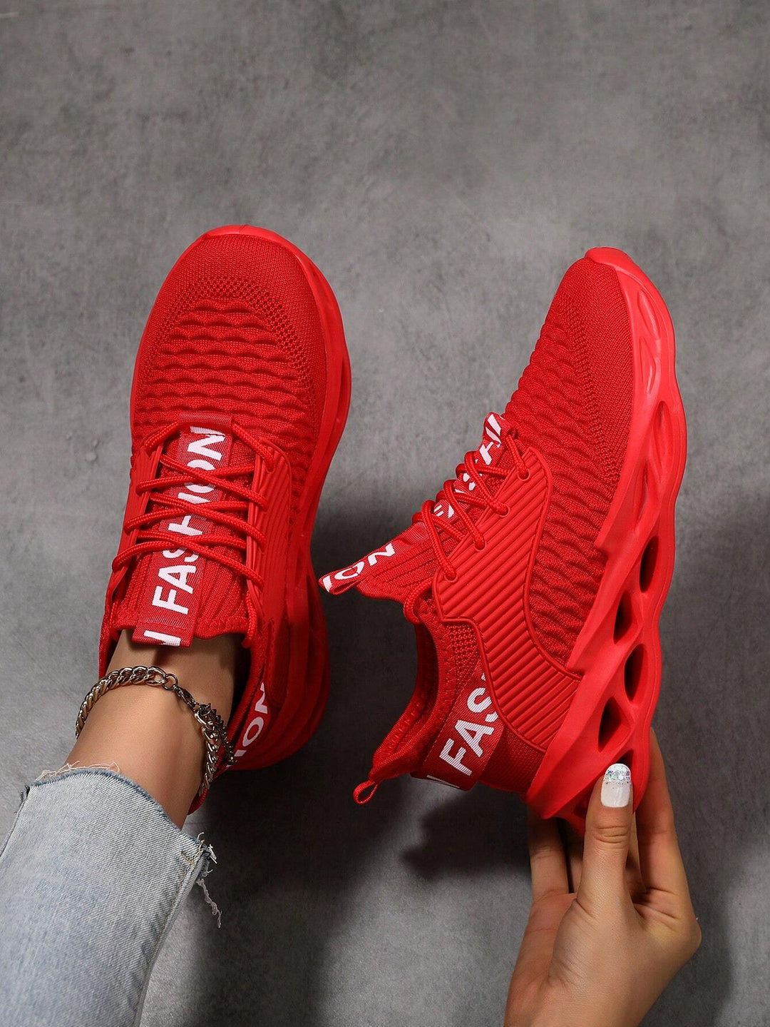SHEIN sportcipők, piros