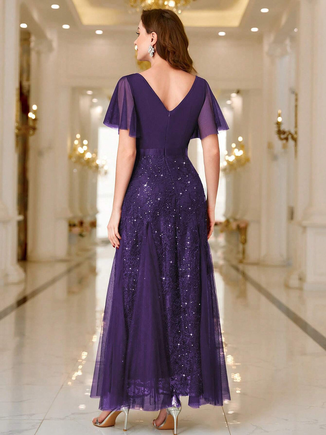 Rochie de ocazie SHEIN, mov