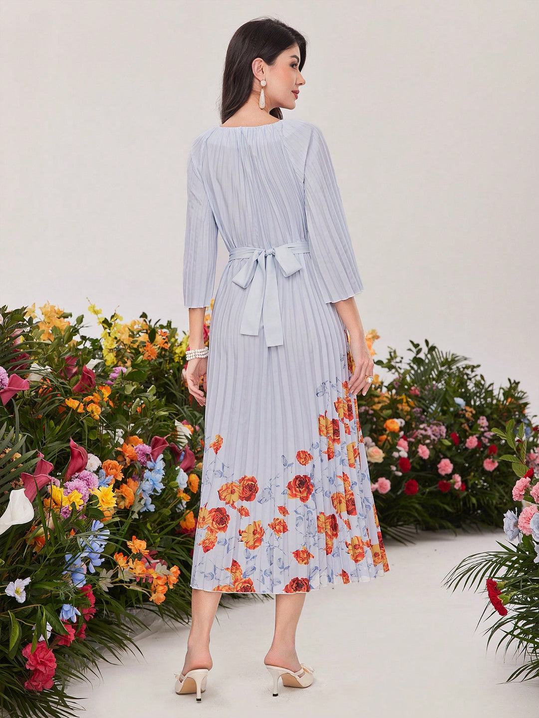 Rochie maxi SHEIN, mix culori