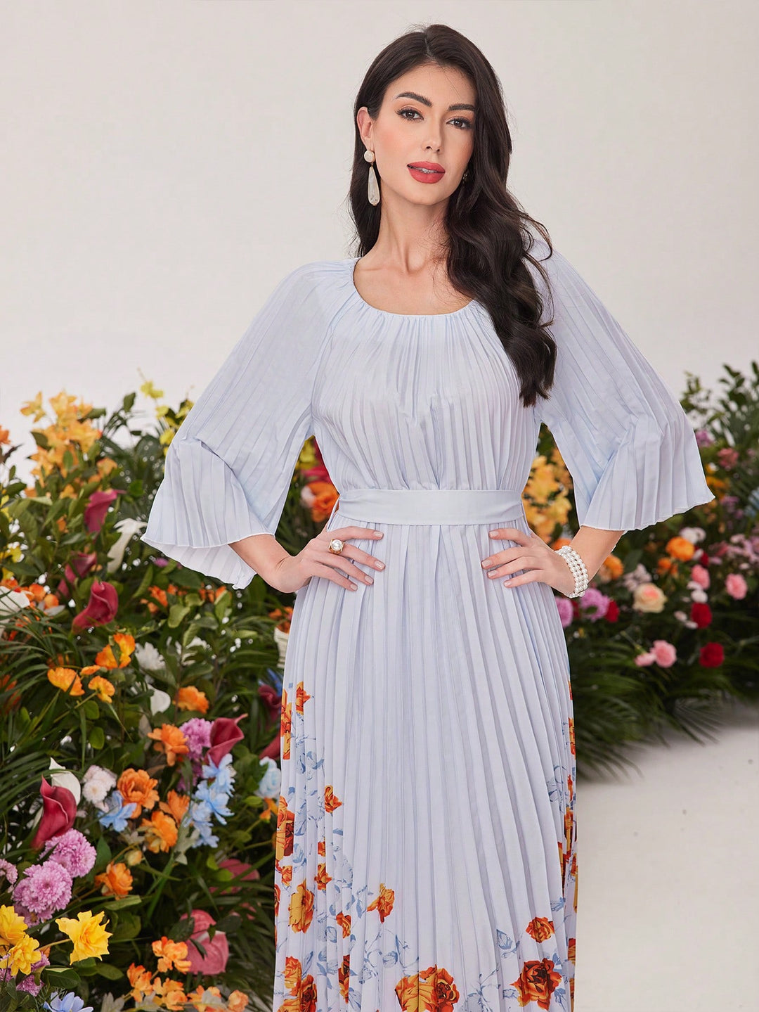 Rochie maxi SHEIN, mix culori