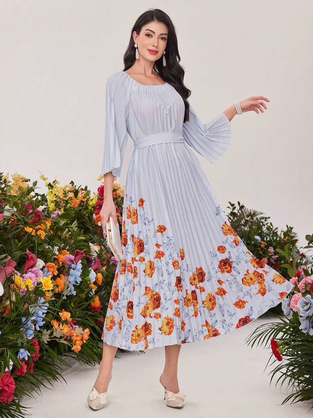 Rochie maxi SHEIN, mix culori