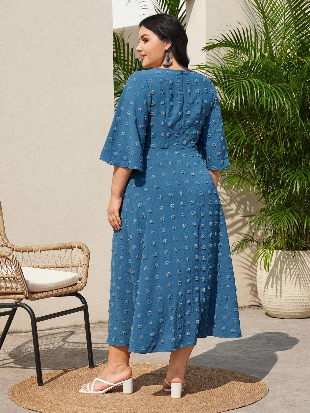 SHEIN maxi ruha, kék