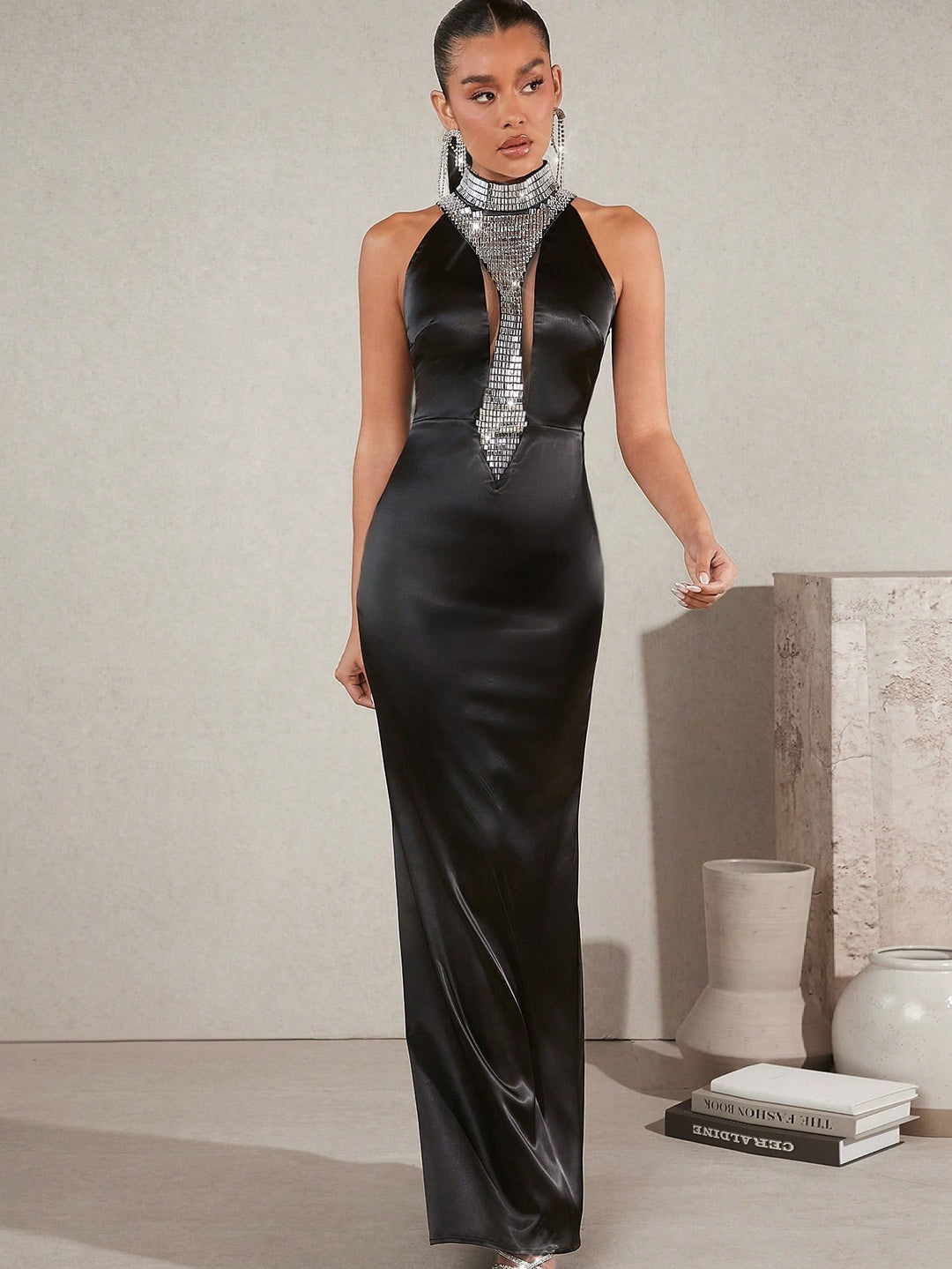 Rochie maxi SHEIN, negru