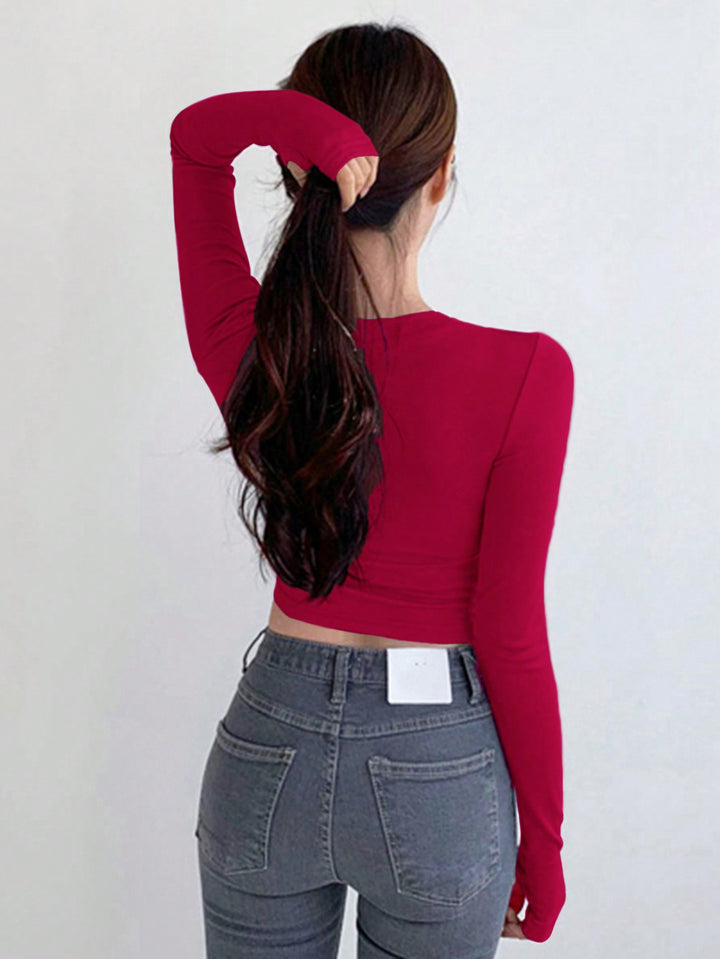 SHEIN póló, meggypiros